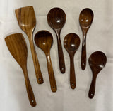 Solid Teak Wood Cooking Utensils - Individual